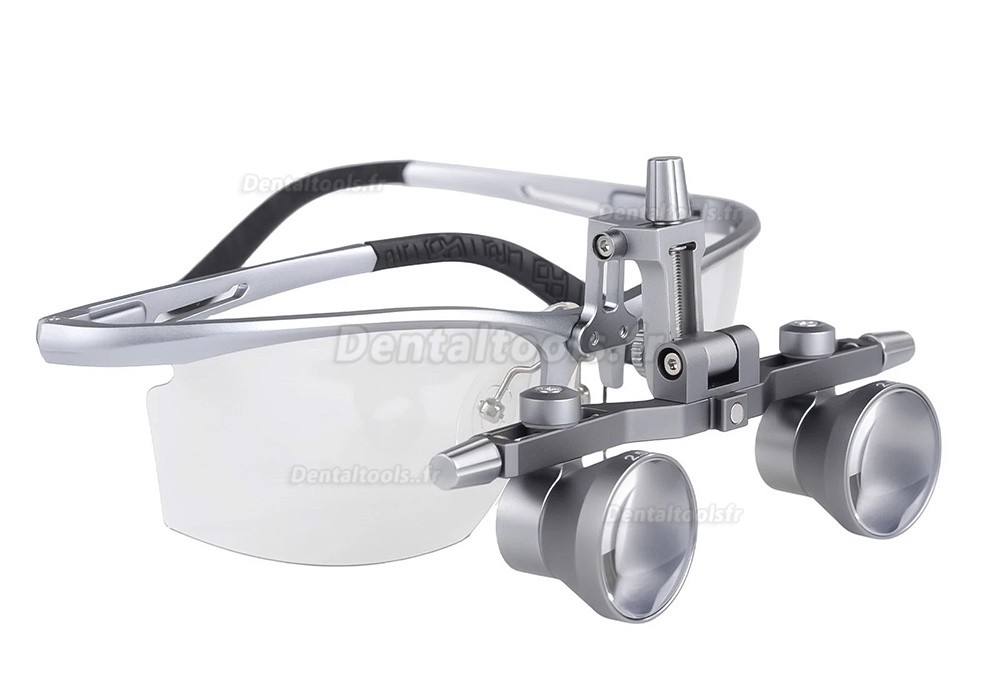 DY-118 2.5X 450mm loupe dentaire chirurgicale monture aluminium &eacute;cart pupillaire r&eacute;glable